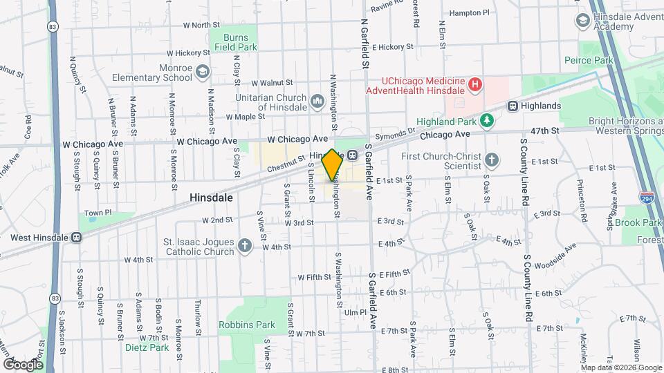 102 S Washington St Map and Location Details