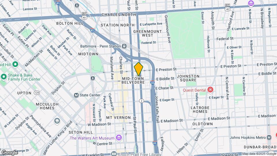 1208 N Calvert St Map and Location Details