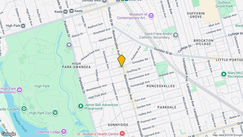 294 Roncesvalles Av Map and Location Details