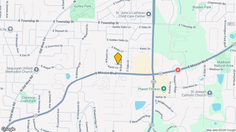 2368 E Kantz Ln S Map and Location Details