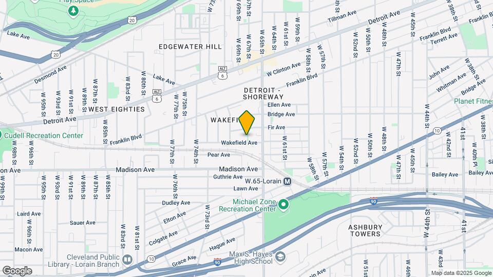 6616 Wakefield Ave Map and Location Details