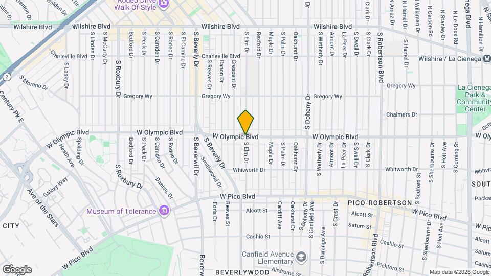 9332 W Olympic Blvd Mapa y Detalles de la Ubicación