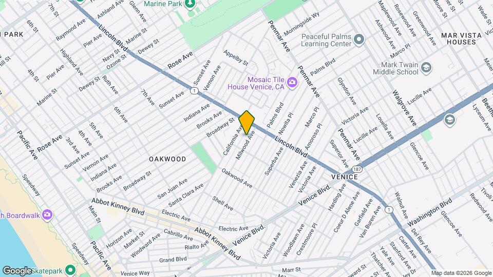 925 Milwood Ave, Unit 1.0 Map and Location Details