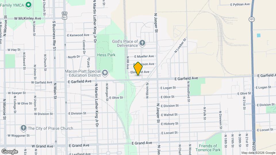 1028 E Garfield Ave Mapa y Detalles de la Ubicación