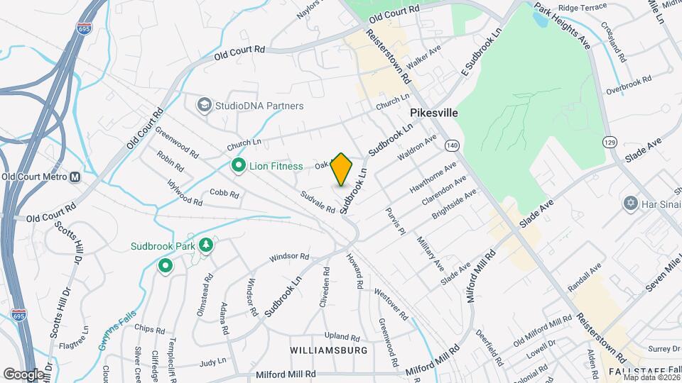 214 Sudbrook Ln Map and Location Details