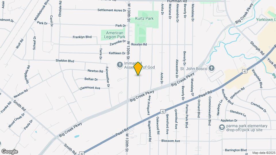 6536 Lawnwood Ave Map and Location Details