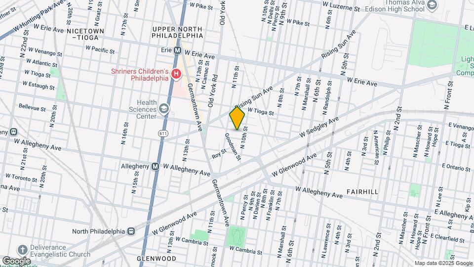 1008 W Ontario St Mapa y Detalles de la Ubicación