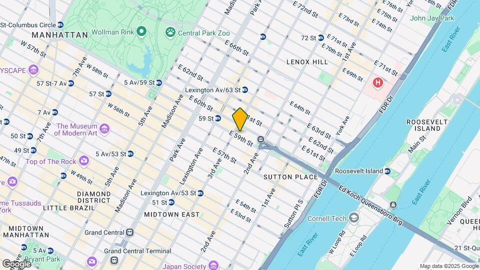 207 E 59th St Map and Location Details