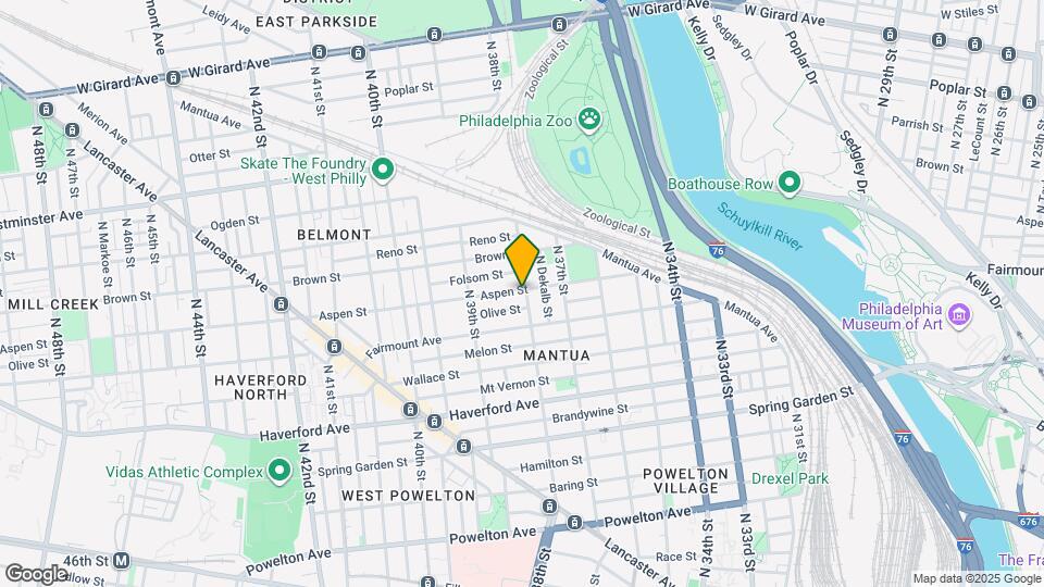 738 N 38th St Map and Location Details