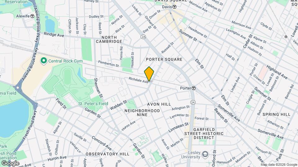 61 Walden St, Unit 2 Mapa y Detalles de la Ubicación