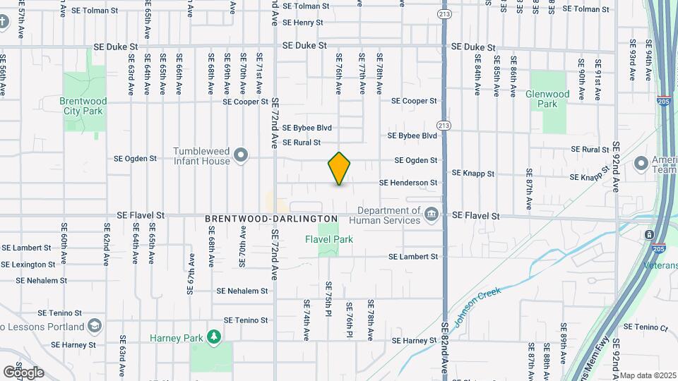 7536 SE Henderson St Map and Location Details