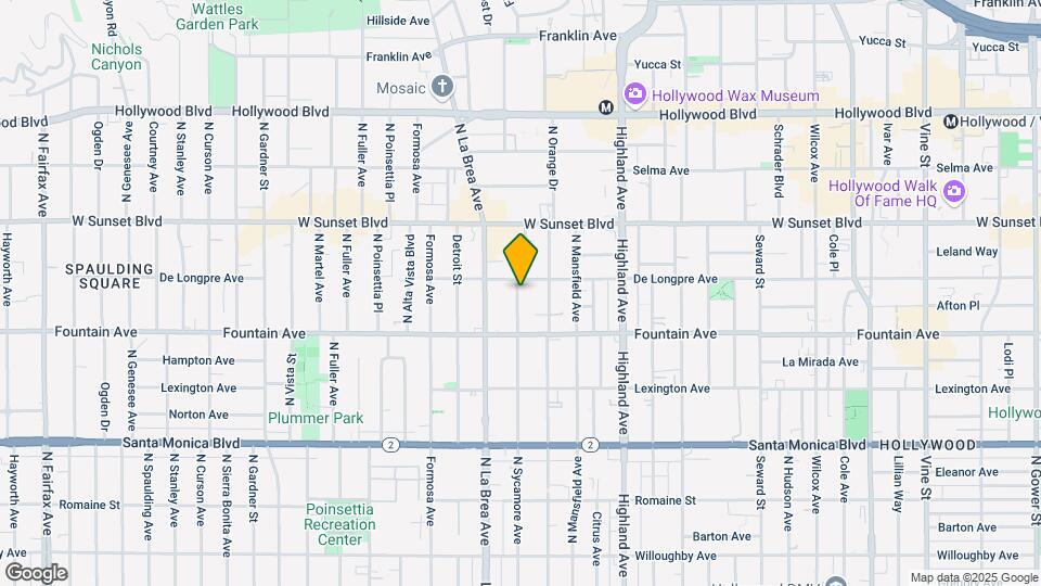 1344 N Sycamore Ave Map and Location Details