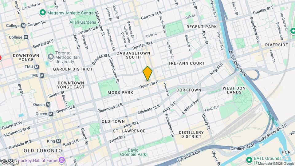 310 Queen St E Map and Location Details