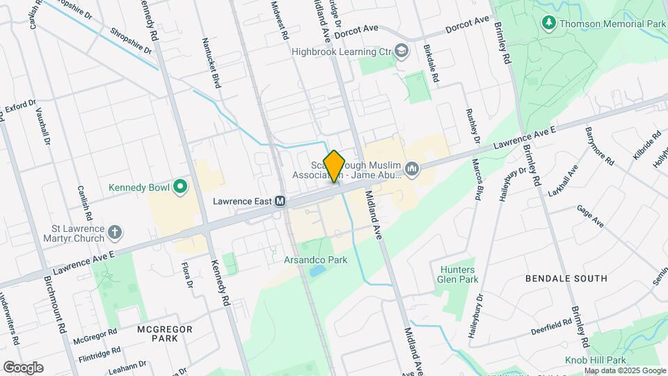 2550 Lawrence Ave E Map and Location Details