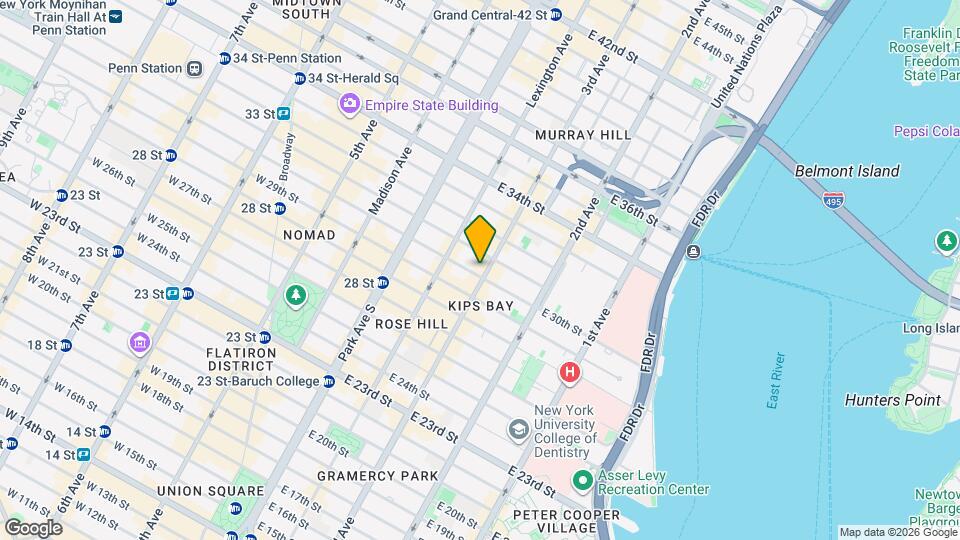159 E 30th St Map and Location Details