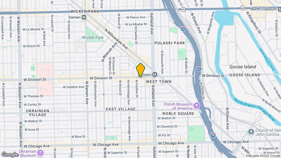 1653 W Division St Map and Location Details