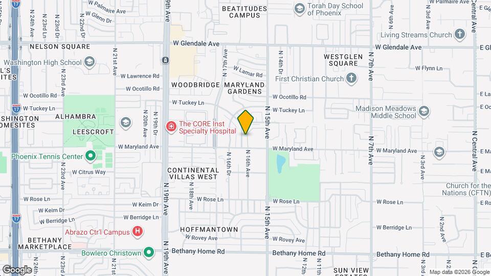 6532 N 15th Dr Map and Location Details