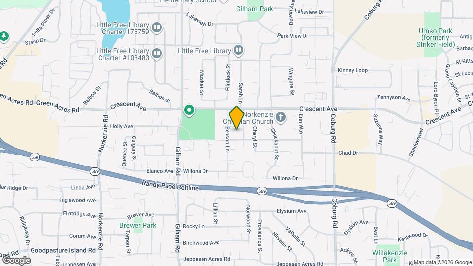 2545 Benson Ln Map and Location Details