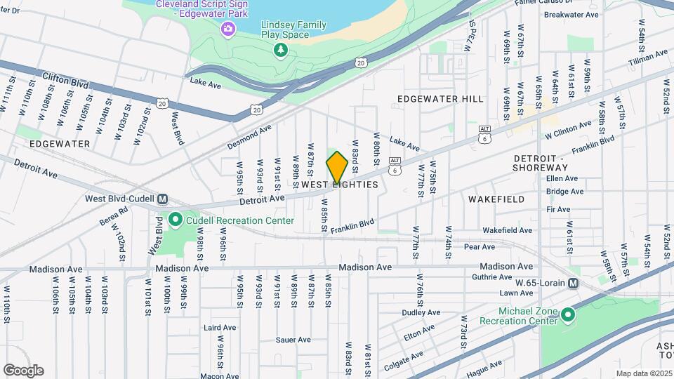 8403 Detroit Ave Map and Location Details