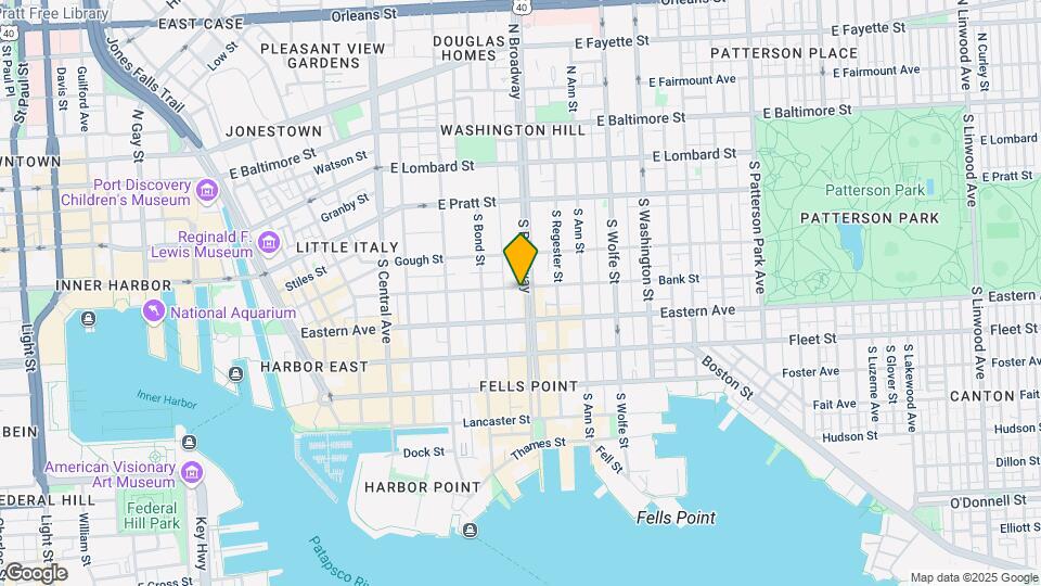 Fells Point Station Mapa y Detalles de la Ubicación
