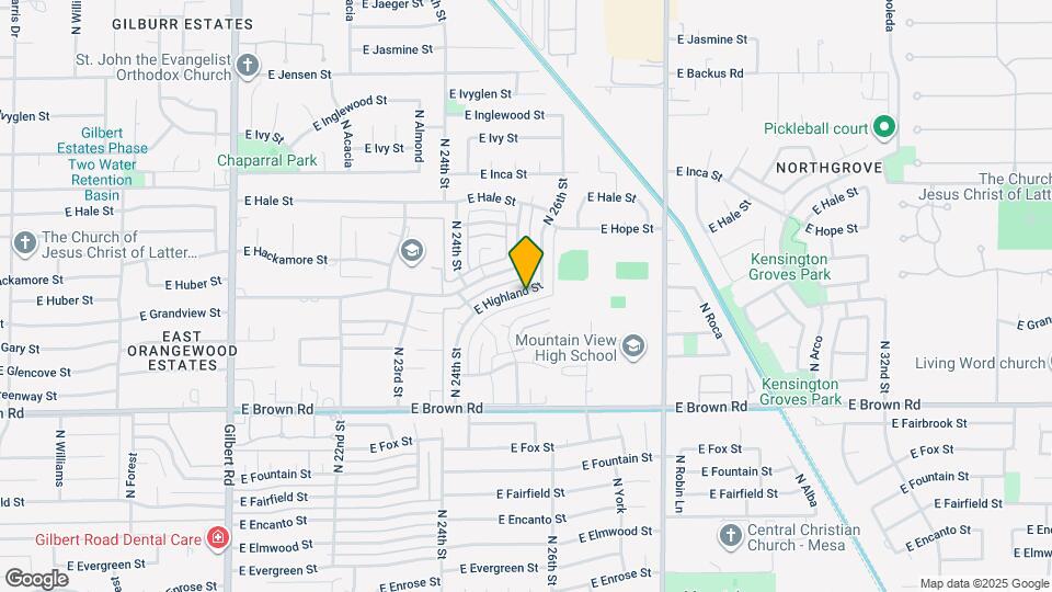 2533 E Highland St Map and Location Details