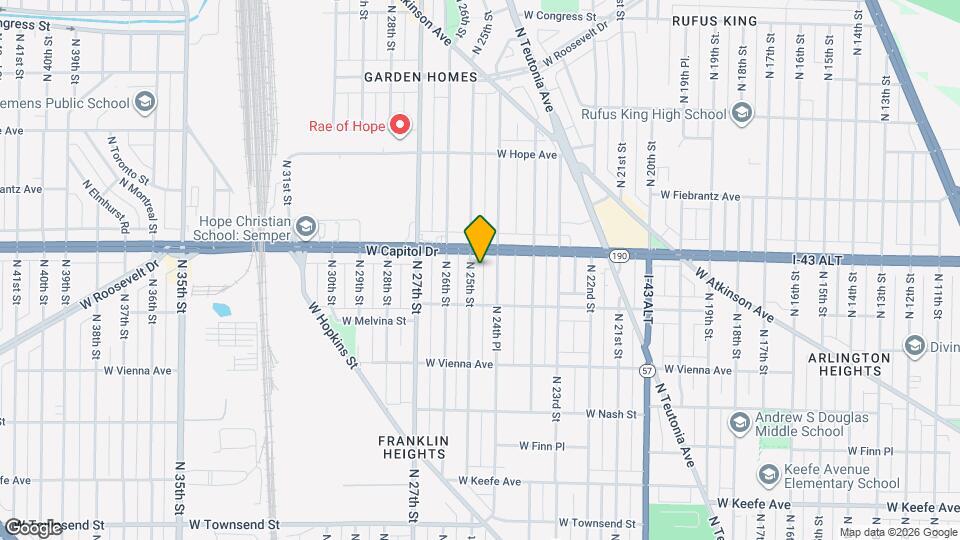 3946 N 25th St, Unit Lower Map and Location Details