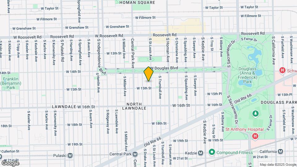 1438 S St Louis Ave-Unit -3F Map and Location Details