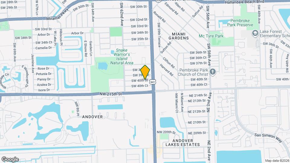 6024 SW 40th St Map and Location Details