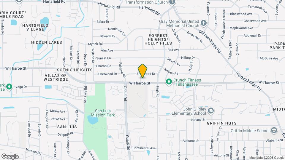 1734 W Tharpe St Mapa y Detalles de la Ubicación