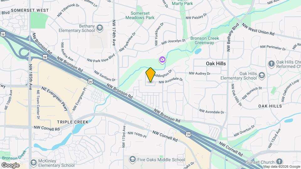 16860 NW Paddington Dr Map and Location Details