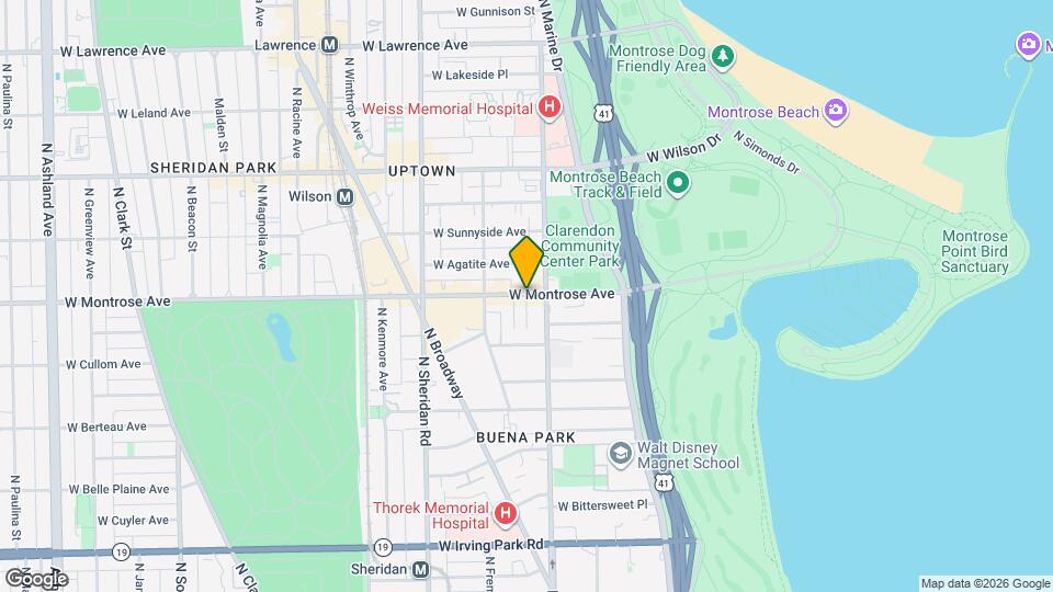 823 W Montrose Ave, Unit 1 Map and Location Details