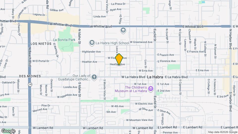 610 W Heather Ave Map and Location Details