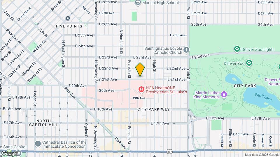 2100 Gilpin St Map and Location Details