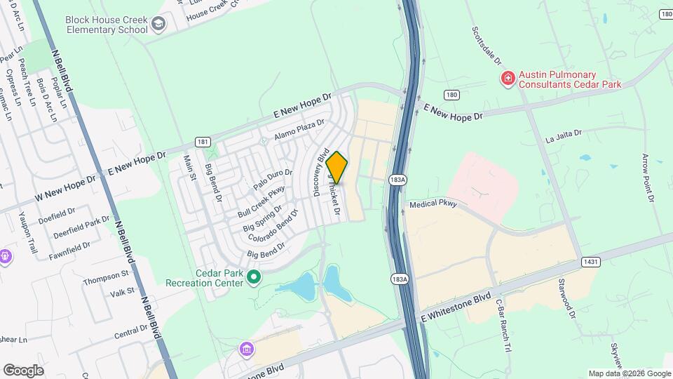 1600 Big Thicket Dr Map and Location Details