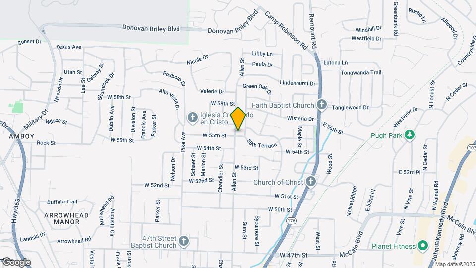 5500 Allen St Map and Location Details