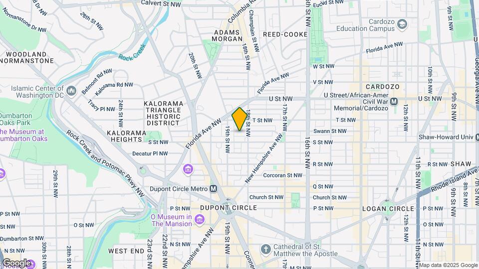 1820 Swann St NW Map and Location Details