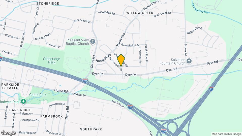 2650 Willowgate Rd Map and Location Details