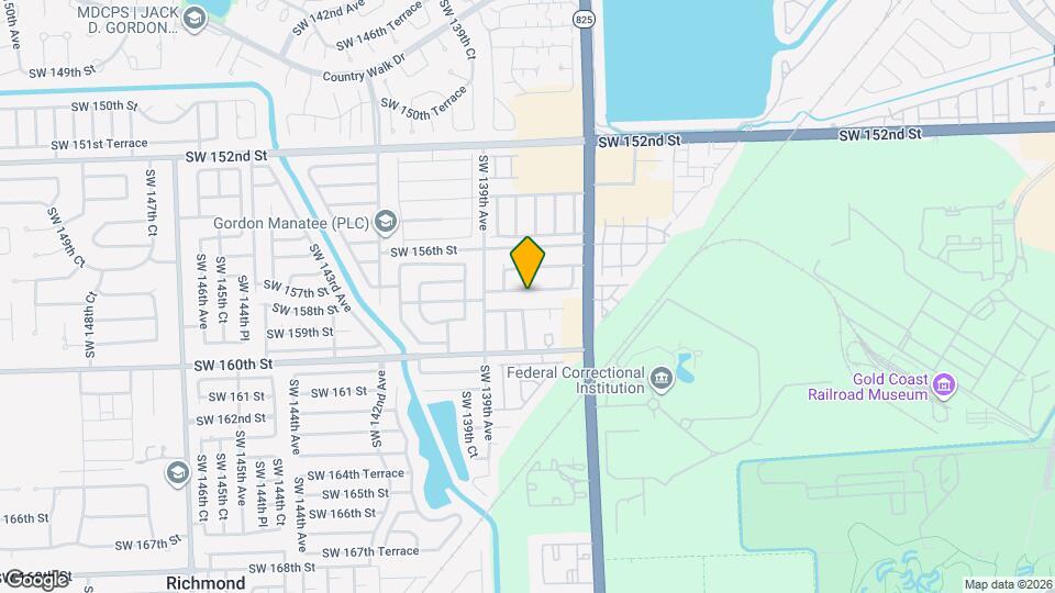 13818 SW 157th Terrace Map and Location Details