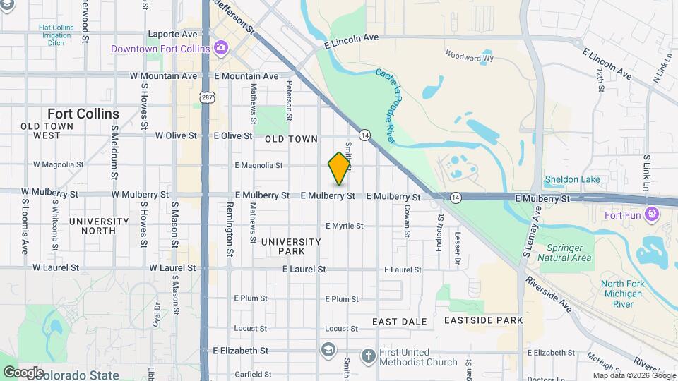 536 E Mulberry St Map and Location Details