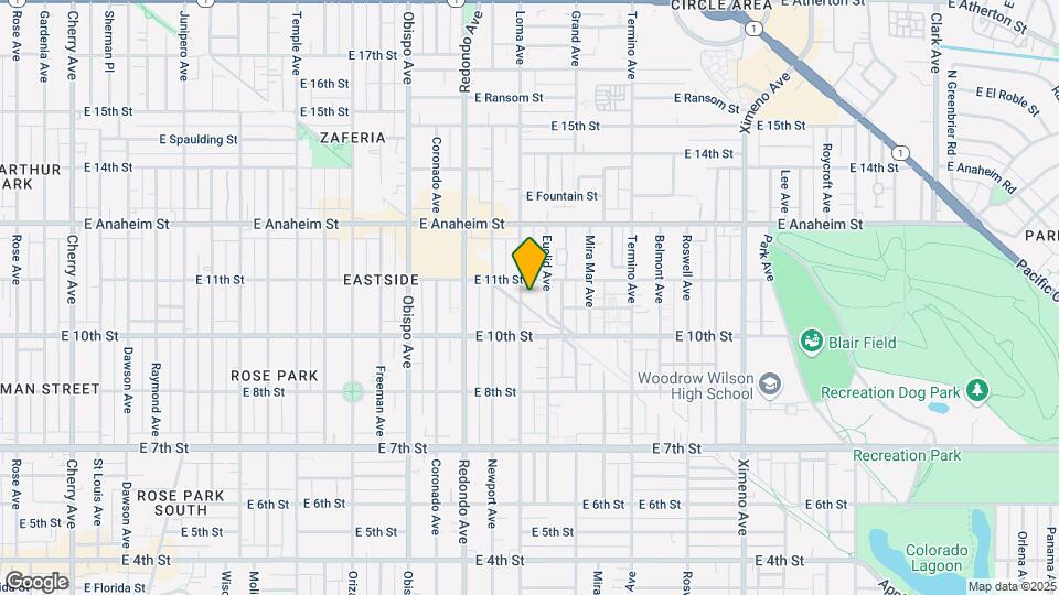 1070 Loma Ave Map and Location Details
