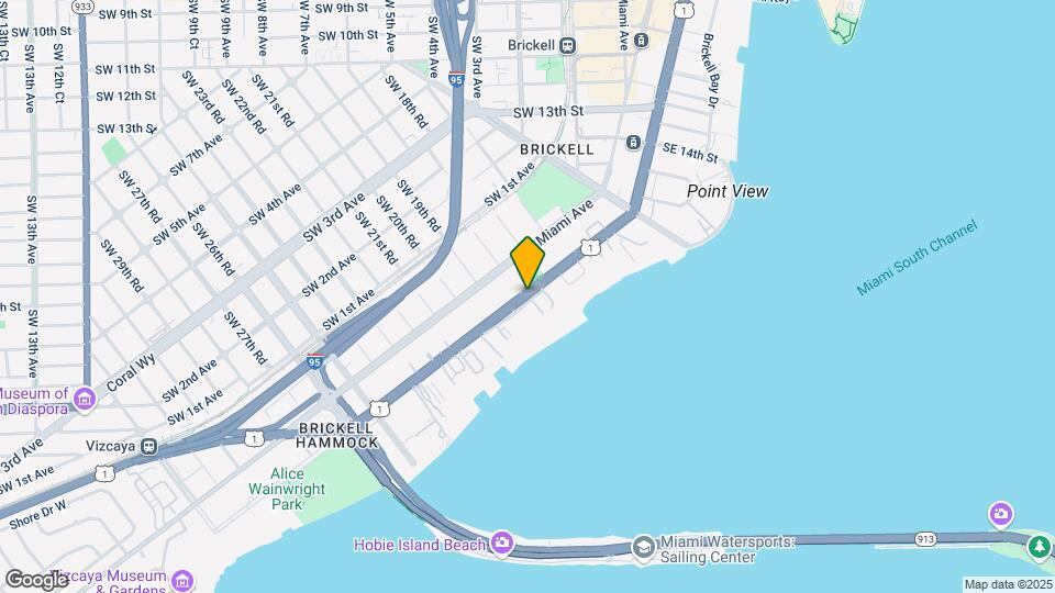 1915 Brickell Ave, Unit TH16 Map and Location Details