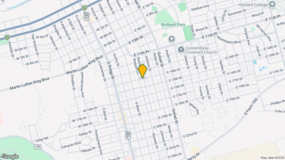 1400 Runnels St Map and Location Details