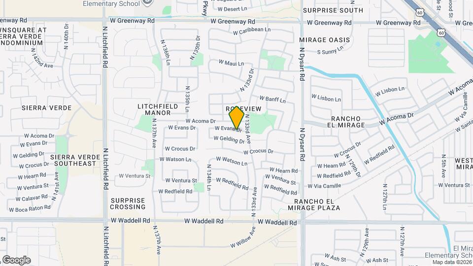 13369 W Evans Dr Mapa y Detalles de la Ubicación