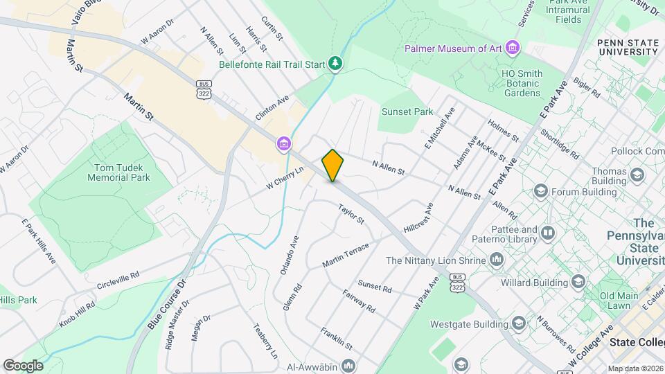 1026 N Atherton St Map and Location Details