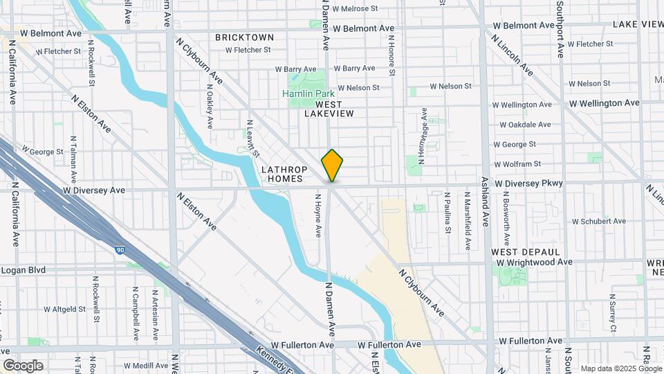 1998 W Diversey Pkwy Map and Location Details