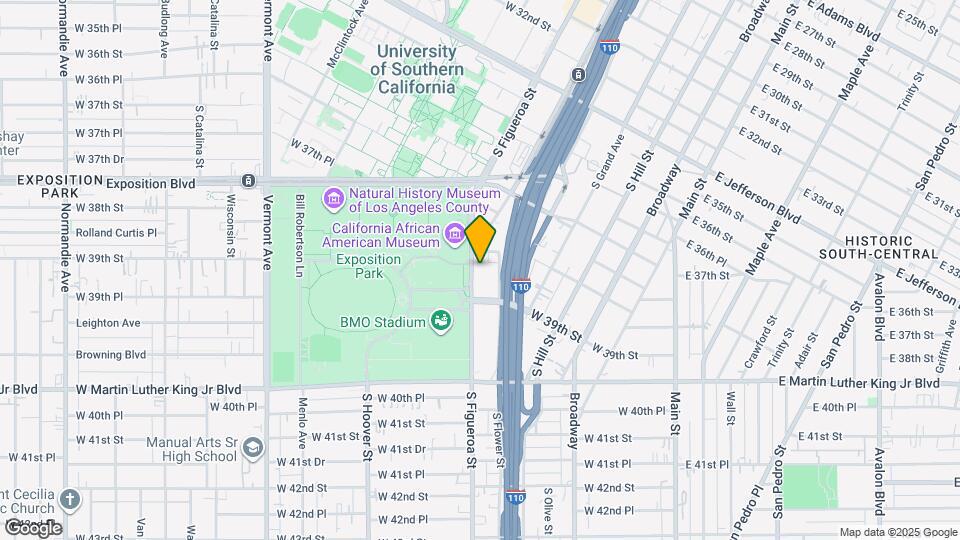 3816 S Figueroa St Map and Location Details