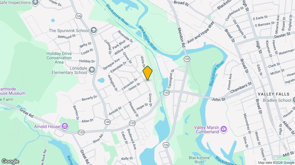 121 Grove St, Unit 2 Map and Location Details