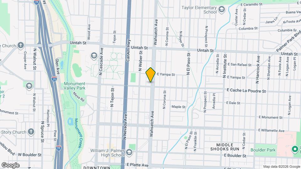 330 E Cache La Poudre St Mapa y Detalles de la Ubicación