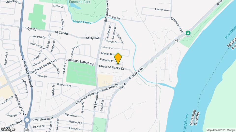 813 Chain of Rocks Dr Mapa y Detalles de la Ubicación