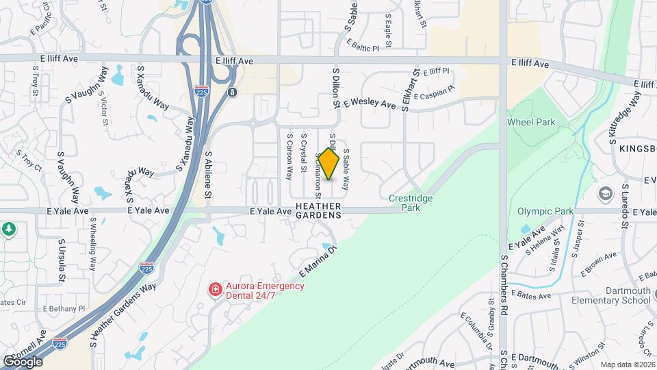 2639 S Dillon St Map and Location Details